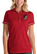 Portland Trail Blazers Womens Antigua Salute Polo Shirt - Red