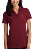 Cleveland Cavaliers Womens Antigua Tribute Polo Shirt - Red