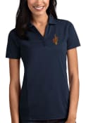 Cleveland Cavaliers Womens Antigua Tribute Polo Shirt - Navy Blue