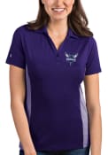 Charlotte Hornets Womens Antigua Venture Polo Shirt - Purple