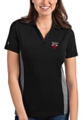 Chicago Bulls Womens Antigua Venture Polo Shirt - Black