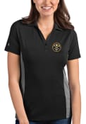 Denver Nuggets Womens Antigua Venture Polo Shirt - Grey
