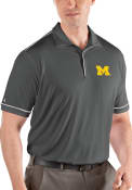 Michigan Wolverines Antigua Salute Polo Shirt - Grey