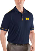 Michigan Wolverines Antigua Salute Polo Shirt - Navy Blue