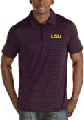 Antigua LSU Tigers Purple Quest Short Sleeve Polo Shirt