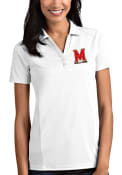 Maryland Terrapins Womens Antigua Tribute Polo Shirt - White