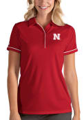 Nebraska Cornhuskers Womens Antigua Salute Polo Shirt - Red