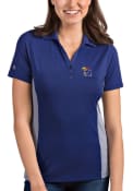 Kansas Jayhawks Womens Antigua Venture Polo Shirt - Blue