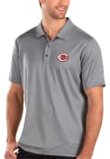 Cincinnati Reds Antigua Balance Polo Shirt - Grey