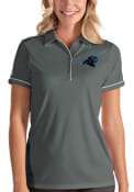 Carolina Panthers Womens Antigua Salute Polo Shirt - Grey