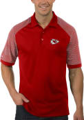Antigua Kansas City Chiefs Red Engage Short Sleeve Polo Shirt