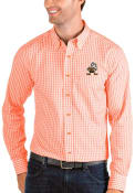 Brownie Cleveland Browns Antigua Structure Dress Shirt - Orange