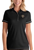 New Orleans Saints Womens Antigua Salute Polo Shirt - Black