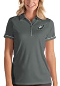 Philadelphia Eagles Womens Antigua Salute Polo Shirt - Grey