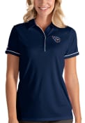 Tennessee Titans Womens Antigua Salute Polo Shirt - Navy Blue