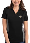 New Orleans Saints Womens Antigua Venture Polo Shirt - Black