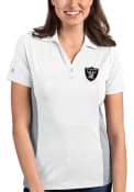 Las Vegas Raiders Womens Antigua Venture Polo Shirt - White