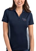 Tennessee Titans Womens Antigua Venture Polo Shirt - Navy Blue