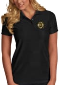 Boston Bruins Womens Antigua Illusion Polo Shirt - Black