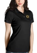 Boston Bruins Womens Antigua Inspire Polo Shirt - Black