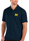 Michigan Wolverines Antigua Balance Polo Shirt - Navy Blue