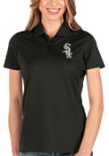 Chicago White Sox Womens Antigua Balance Polo Shirt - Black