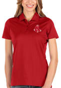 Boston Red Sox Womens Antigua Balance Polo Shirt - Red