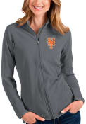 New York Mets Womens Antigua Glacier Light Weight Jacket - Grey