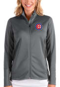 Chicago Cubs Womens Antigua Passage Medium Weight Jacket - Grey