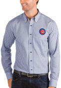 Chicago Cubs Antigua Structure Dress Shirt - Blue