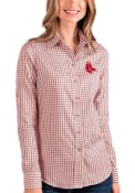 Boston Red Sox Womens Antigua Structure Dress Shirt - Red
