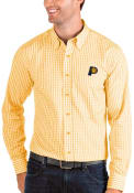 Indiana Pacers Antigua Structure Dress Shirt - Gold