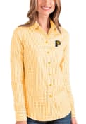 Indiana Pacers Womens Antigua Structure Dress Shirt - Gold