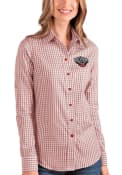 New Orleans Pelicans Womens Antigua Structure Dress Shirt - Red