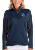 Minnesota Timberwolves Womens Antigua Passage Medium Weight Jacket - Navy Blue