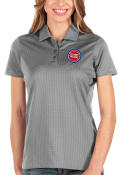 Detroit Pistons Womens Antigua Balance Polo Shirt - Grey