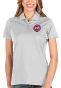 Detroit Pistons Womens Antigua Balance Polo Shirt - White