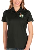 Boston Celtics Womens Antigua Balance Polo Shirt - Black