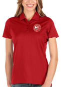 Atlanta Hawks Womens Antigua Balance Polo Shirt - Red