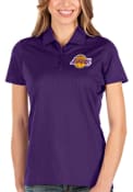 Los Angeles Lakers Womens Antigua Balance Polo Shirt - Purple