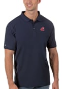 Cleveland Indians Antigua Legacy Pique Polo Shirt - Navy Blue