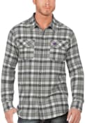 K-State Wildcats Antigua Ease Flannel Dress Shirt - Grey