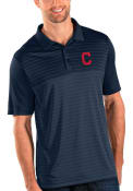 Cleveland Indians Antigua Relay Polo Shirt - Navy Blue