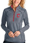 Cleveland Indians Womens Antigua Tempo 1/4 Zip - Navy Blue