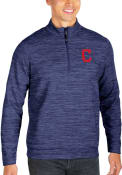 Cleveland Indians Antigua Chalet 1/4 Zip Pullover - Navy Blue