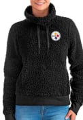 Pittsburgh Steelers Womens Antigua Gaurdian Crew Sweatshirt - Black