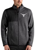 Texas Longhorns Antigua Fortune Full Zip Medium Weight Jacket - Grey