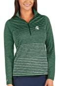 Michigan State Spartans Womens Antigua Pace 1/4 Zip - Green