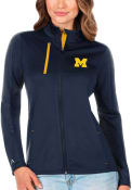 Michigan Wolverines Womens Antigua Generation Light Weight Jacket - Navy Blue