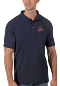 St Louis Cardinals Antigua Legacy Pique Polo Shirt - Navy Blue